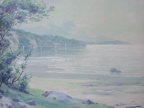 Shore Scene, Aberdovey, North Wales, 1901, Robert Fowler
