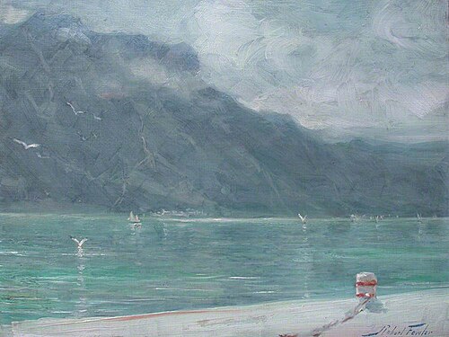 Shore Scene from Quayside, near Conway, North Wales, 1901, Robert Fowler