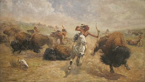 Buffalo Hunt, 1898, Robert Jenkins Onderdonk