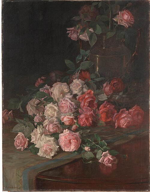 Roses and Mahogany, 1900, Robert Jenkins Onderdonk