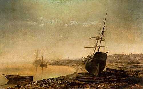 Boats on a Slipway, 1875, Robert Jobling