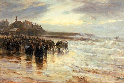 The Lifeboat Off, 1884, Robert Jobling