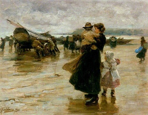 Hauling the Boats, 1890, Robert Jobling