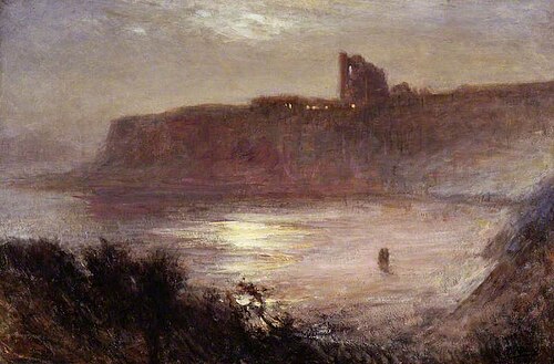 Moonlight, Tynemouth Priory, 1922, Robert Jobling