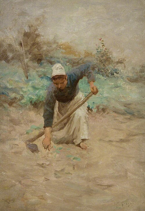A Woman Hoeing in Normandy, , Robert McGregor
