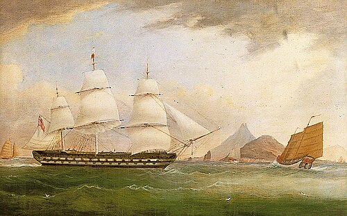 The 'Buckinghamshire' off the 'Asses' Ears', China Sea, December 1833, 1834, Robert Scott