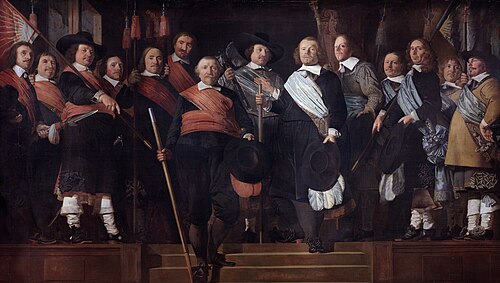 Les officiers et-étendards de anciennes Milices, 1657, Caesar van Everdingen