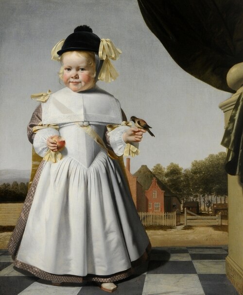 Boy Holding an Apple, 1664, Caesar van Everdingen