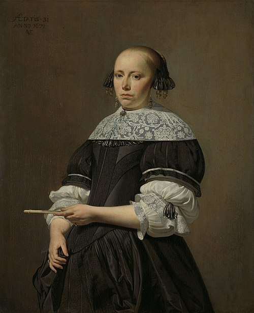 Elisabeth van Kessel (1640-1717). Wife of Willem Jacobsz Baert, 1671, Caesar van Everdingen