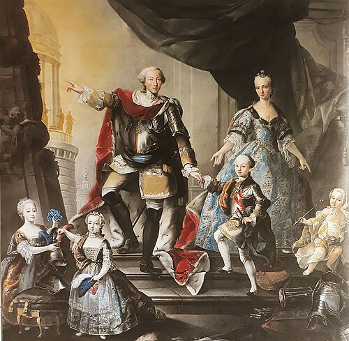 Portrait of the family of the Duke of Savoy, 1759, Giuseppe Duprà