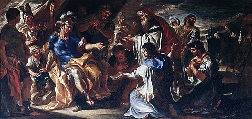 Priam in the Tent of Achilles, 1695, Francesco Solimena
