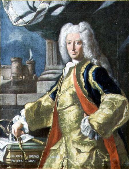 Porträt des Graf Alois Thomas Raimund Harrach (1669-1742), Viceroy of Naples, 1750, Francesco Solimena
