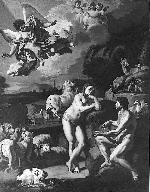Adam and Eve in Paradise, 1700, Francesco Solimena