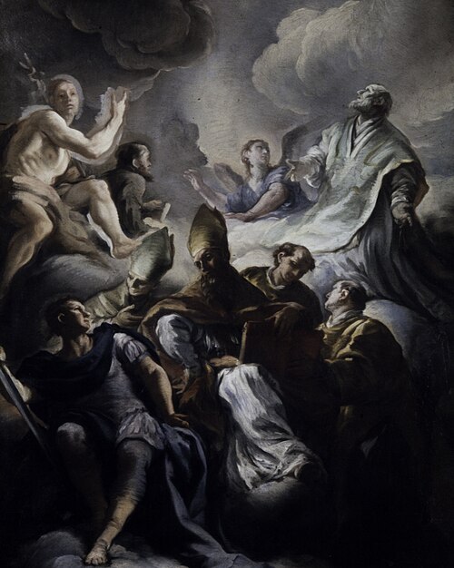 Saints in Glory, 1690, Francesco Solimena