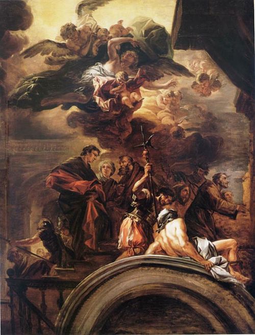 Saint-François devant le pape., 1700, Francesco Solimena