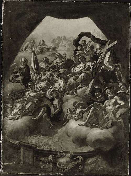 Heiligenhimmel (Ölskizze), , Francesco Solimena