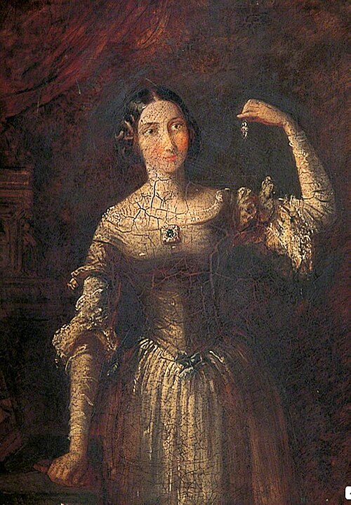 Woman Holding a Pendant, , Alfred Edward Chalon