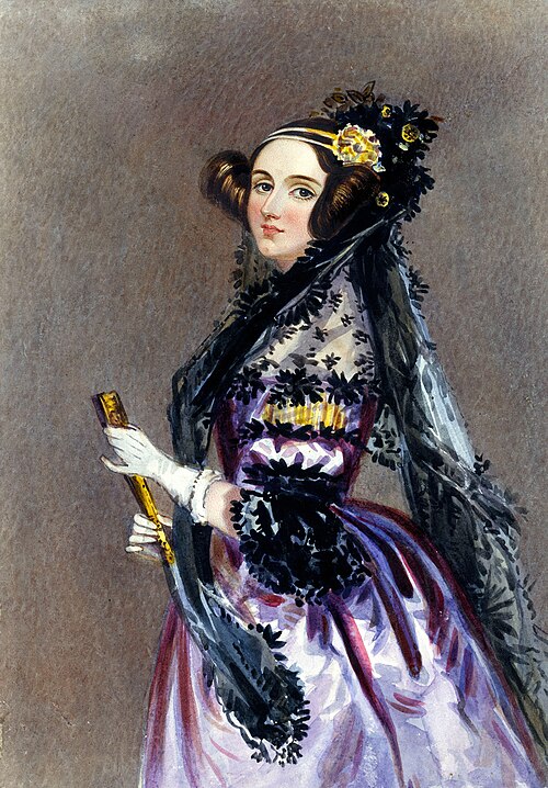 Portrait of Ada King, Countess of Lovelace (Ada Lovelace), 1840, Alfred Edward Chalon