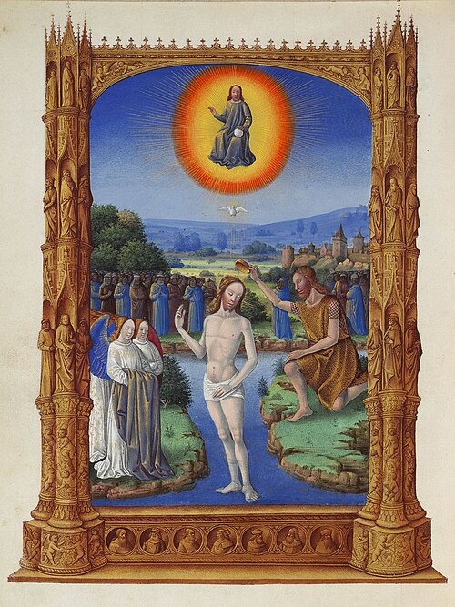 Baptism of Christ, 1485, Jean Colombe