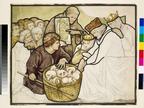 The Story of St George - The Skulls brought to the King, 1875, Rosa Corder