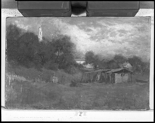 Landscape with Church Steeple, 1877, Willard Metcalf