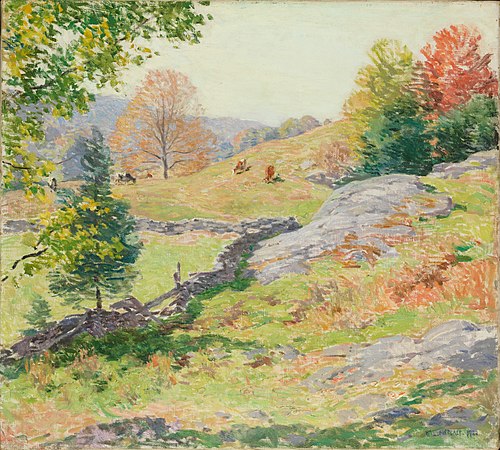 Hillside Pastures—September, 1922, Willard Metcalf