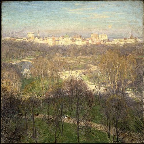 Early Spring Afternoon: Central Park, 1911, Willard Metcalf