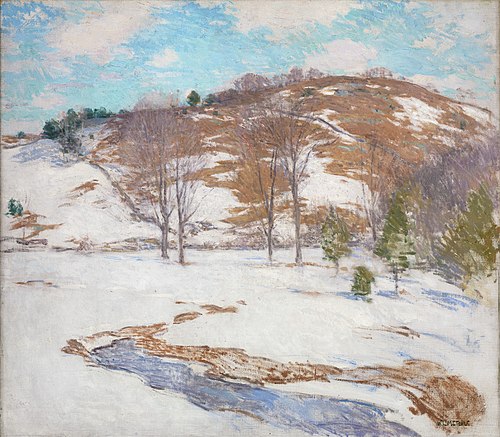 Snow in the Foothills, 1920, Willard Metcalf