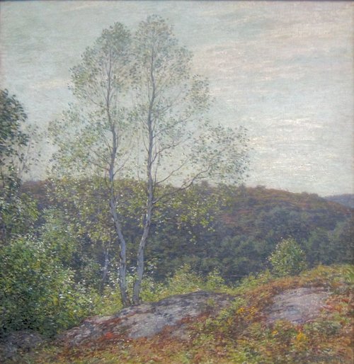 Twin Birches, 1908, Willard Leroy Metcalf