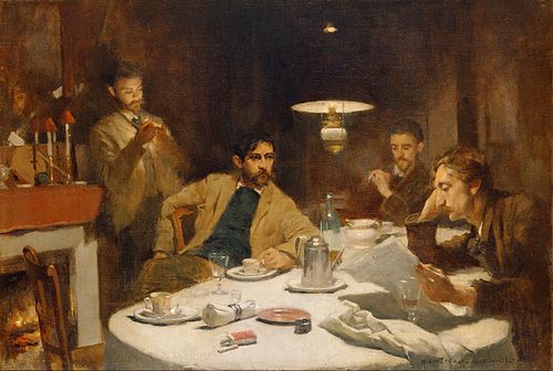The Ten Cent Breakfast, 1887, Willard Leroy Metcalf