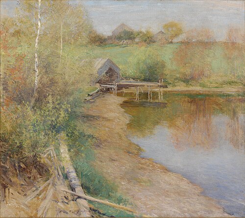 Mill Pond, 1904, Willard Leroy Metcalf