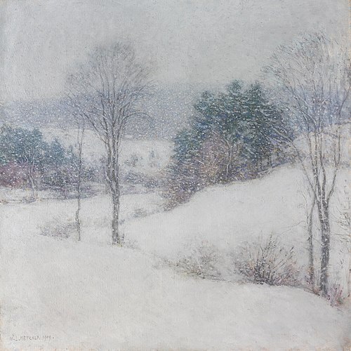 The White Veil, 1909, Willard Metcalf