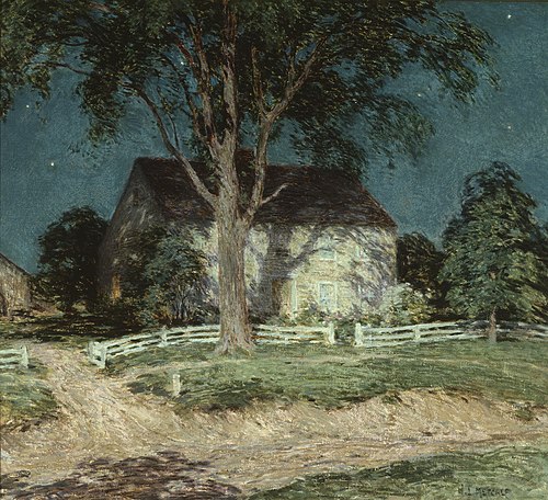 Old Homestead Connecticut, 1914, Willard Metcalf