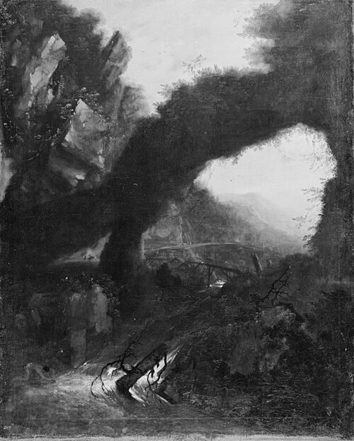Landscape with a Waterfall in the Foreground, 1714, Franz Joachim Beich