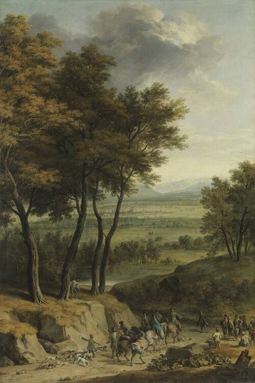 Landschaft mit Ansicht von München, , Franz Joachim Beich