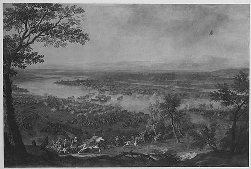 Der Übergang der Armee über die Saù (Save) 1688, 1722, Franz Joachim Beich