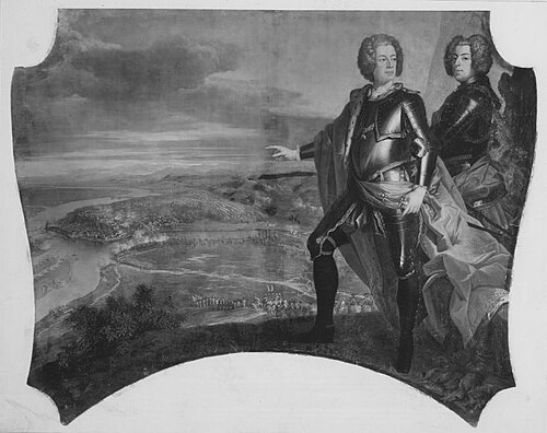 Karl Albrecht und Ferdinand Maria Innocenz bei der Eroberung von Belgrad (2. Eroberung), 1800, Franz Joachim Beich