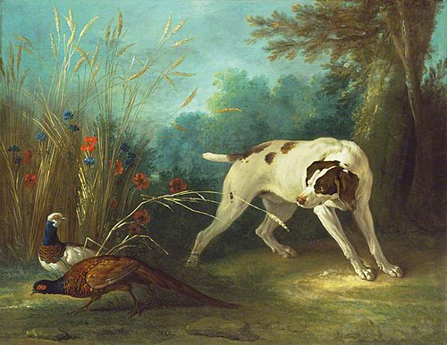Dog Pointing Pheasants, 1748, Jean-Baptiste Oudry