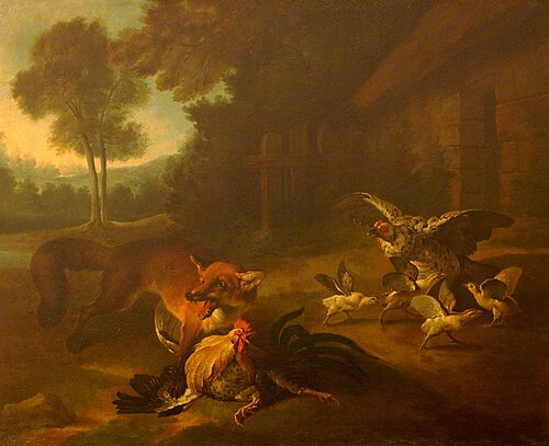 A Fox in the Farmyard, 1748, Jean-Baptiste Oudry