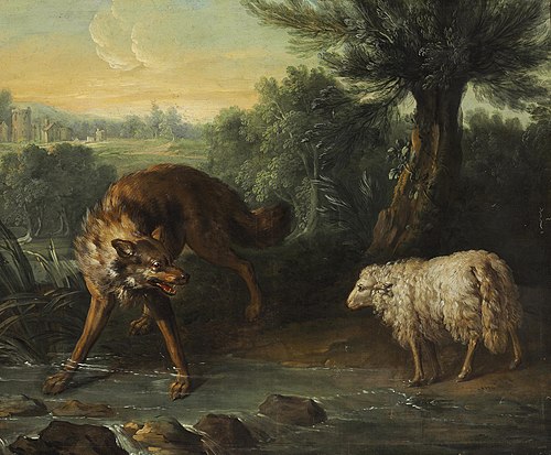 Le loup et l'agneau, , Jean-Baptiste Oudry