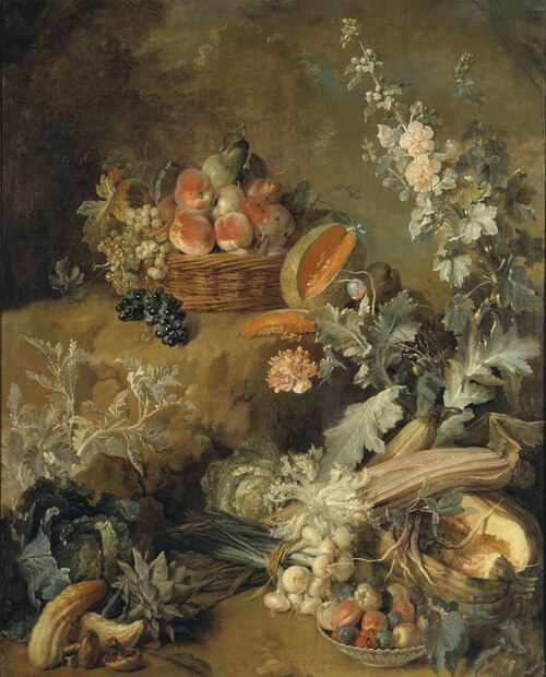 Still Life of Fruits and Vegetables ("Earth"), 1721, Jean-Baptiste Oudry