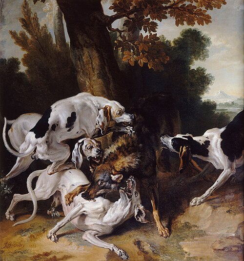 L'hallali du loup, 1725, Jean-Baptiste Oudry