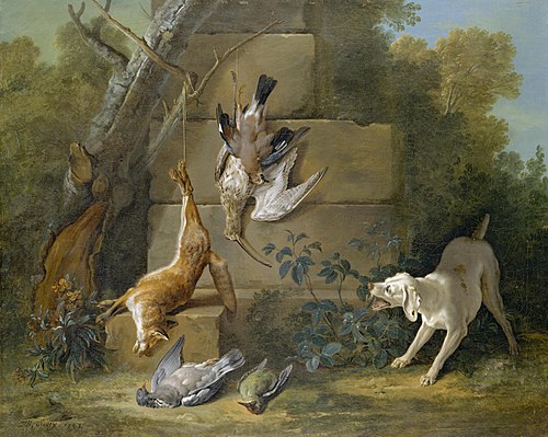 Dog Guarding Dead Game, 1753, Jean-Baptiste Oudry