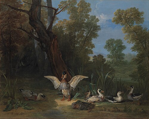 Canards se reposant au soleil, 1753, Jean-Baptiste Oudry