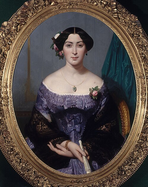 Alice Ozy (1820-1893), artiste dramatique, 1852, Amaury-Duval