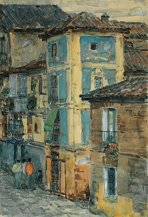 Street Scene, Spain, , Childe Hassam