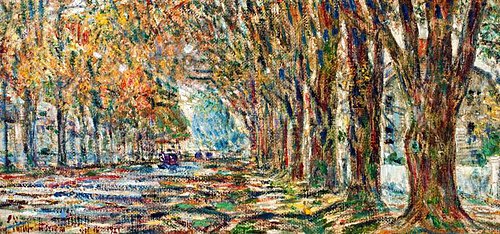 Main Street, East Hampton, 1921, Childe Hassam