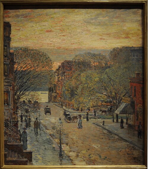 Spring on West 78th Street, 1905, Childe Hassam