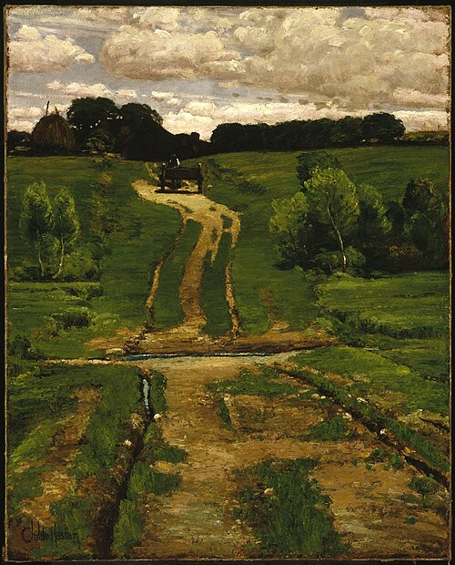 A Back Road, 1884, Childe Hassam