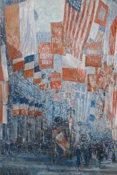 L'Avenue des Alliés, 5e avenue, New York, 1918, Childe Hassam